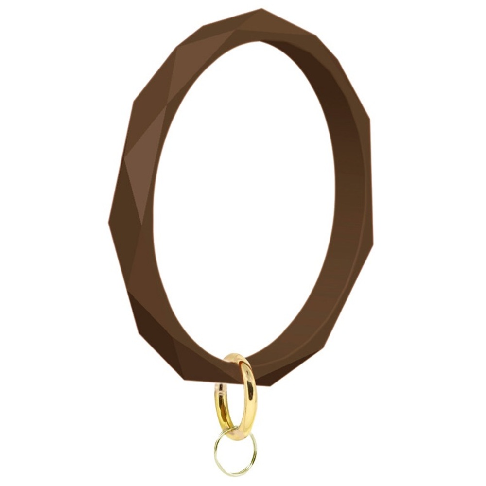 Wristlet Keychain in Coffee